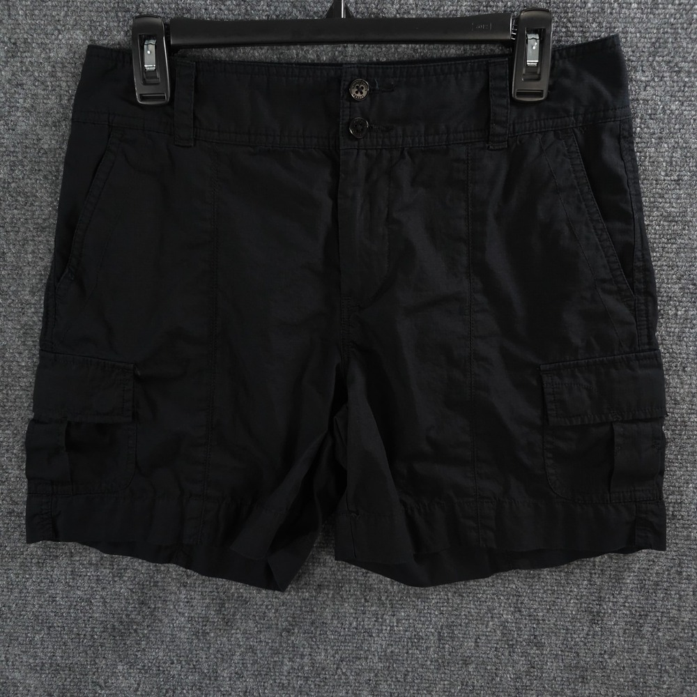 Lauren Ralph Lauren Shorts Women 8P Black Cargo Chino Cotton Twill Preppy Casual
